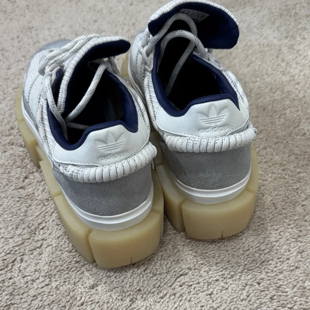 IVY PARK Chunky Platform Low-Top Sneakers in White, Light Gray & Navy